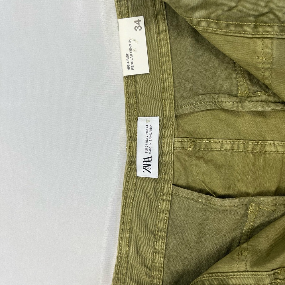 Zara high rise cargo jeans